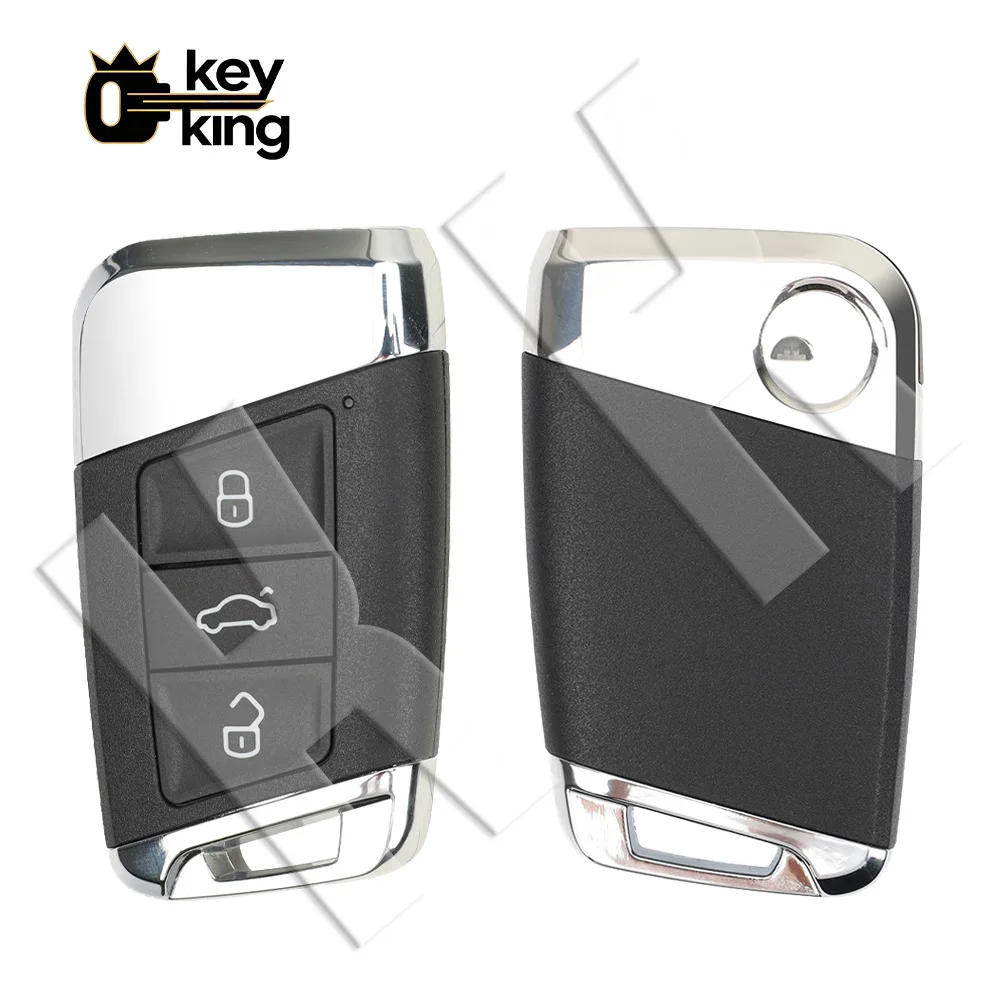 KK 3 Button Smart Remote Car Key Fob For Volkswagen Magotan B8,MQB ID48 Chip, 433MHz, Keyless Go Auto Replacement Key