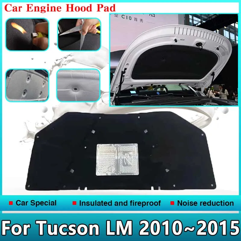 

Car Engine Hood Sound Pad for Hyundai Tucson LM ix35 2010~2015 Car Front Heat Insulation Cotton Cover Fireproof Auto Accessories