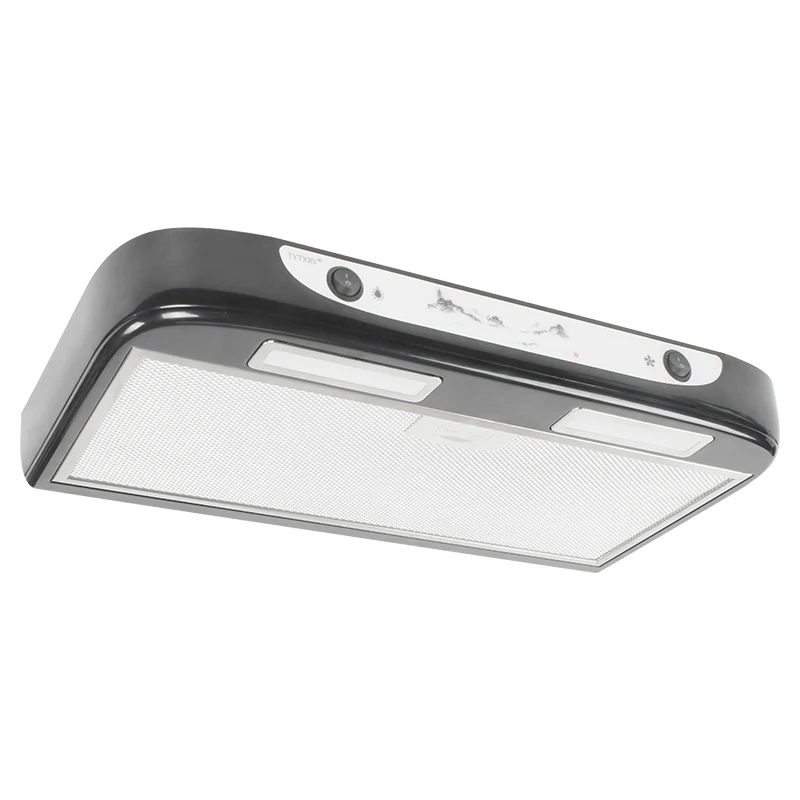 TYTXRV 12V 차량용 RV 주방 레인지 후드 (터치 스위치 및 LED 조명 포함, 탈부착 가능 세척 캠핑카 레인지 후드)