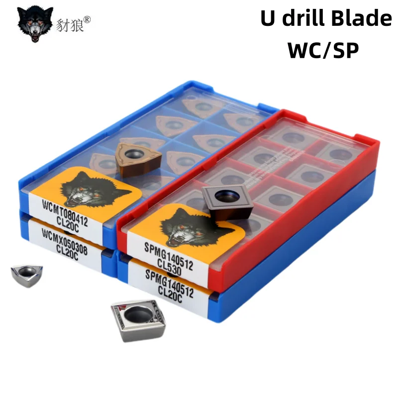 1pcs WCMX 030208 040208 WC02 WCMT WC U Drill Blade Fast Carbide Insert WCMX020104 WCMT050308 WCMT06T308 WCMT080412
