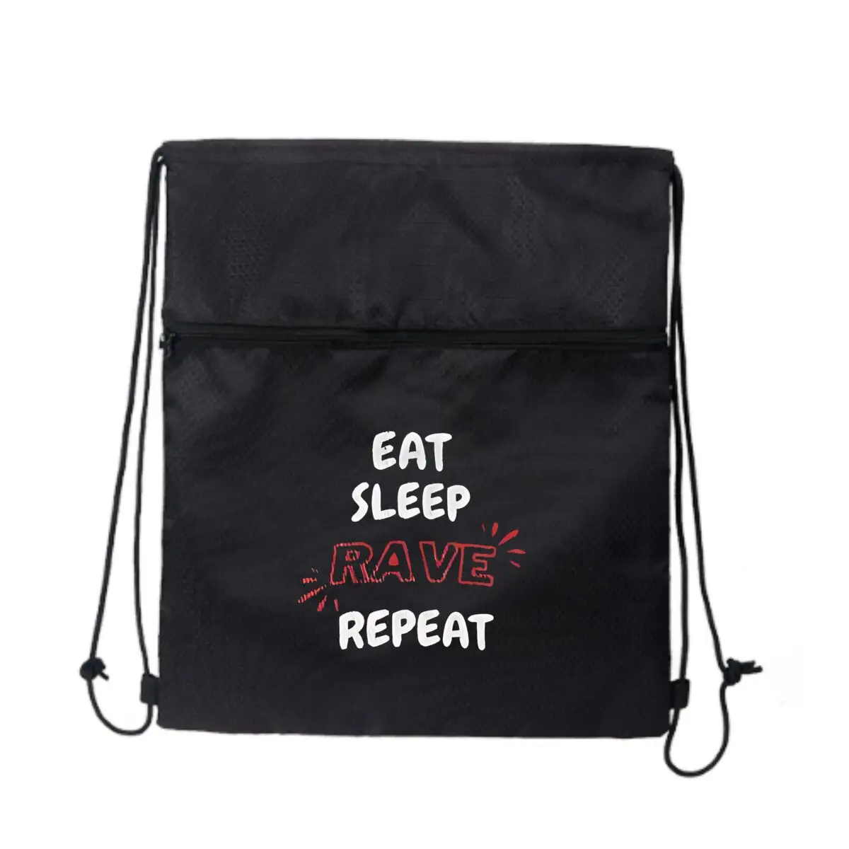 

Eat Sleep Rave Repeat Slogan Портативный дорожный рюкзак Легкий простой спортивный рюкзак