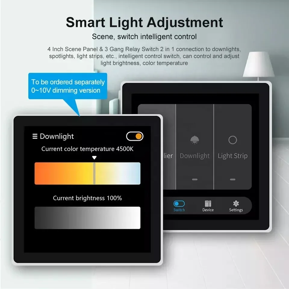 Smart Control Panel Switch Smart Home Automation System Tuya Switch Scene Panel Intelligent Home Touch Screen Zigbee