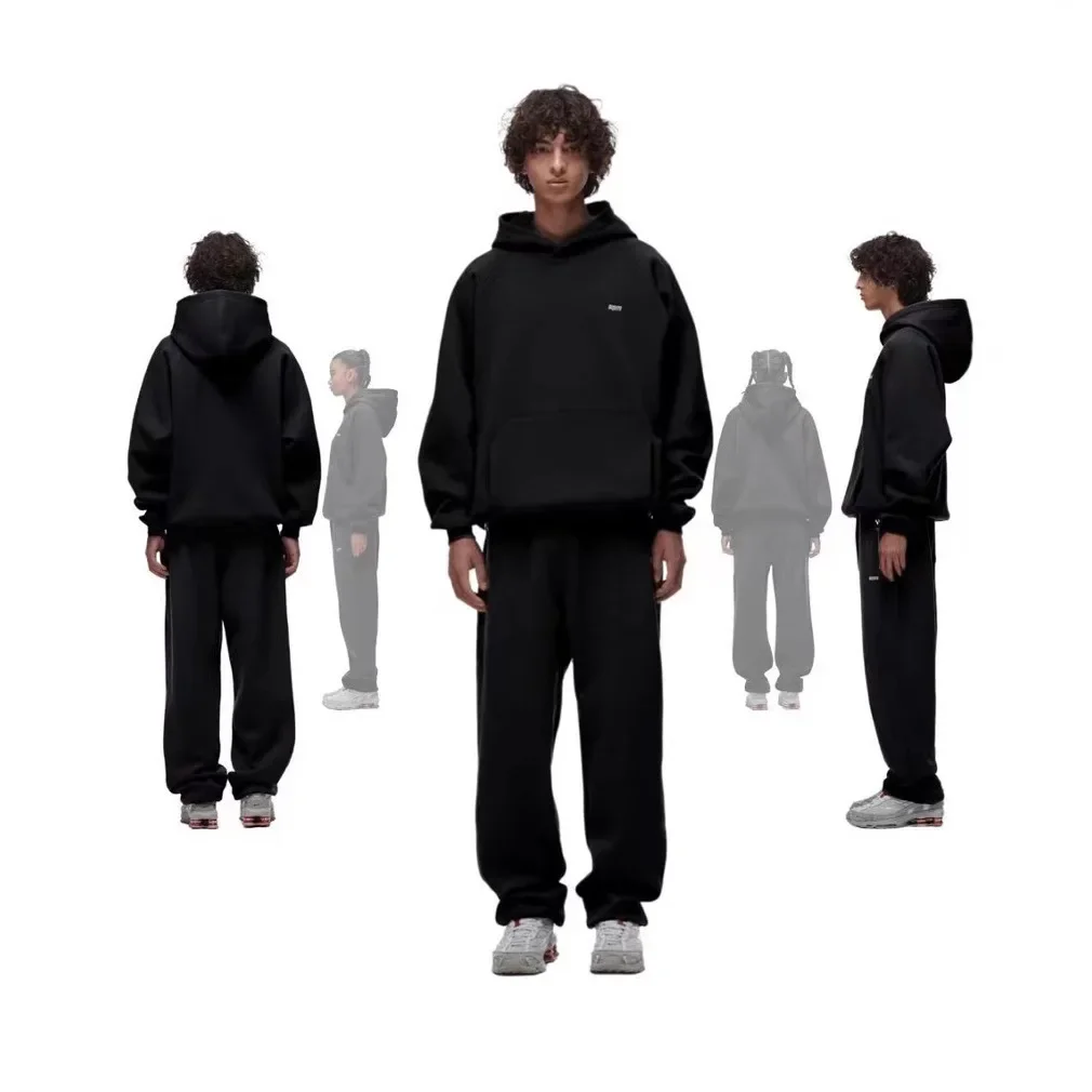 6PM DriII عبر الحدود هوديي البلوز مجموعة طويلة الأكمام المطرزة فضفاضة تناسب الهيب هوب نمط ملابس للرجال من الصين