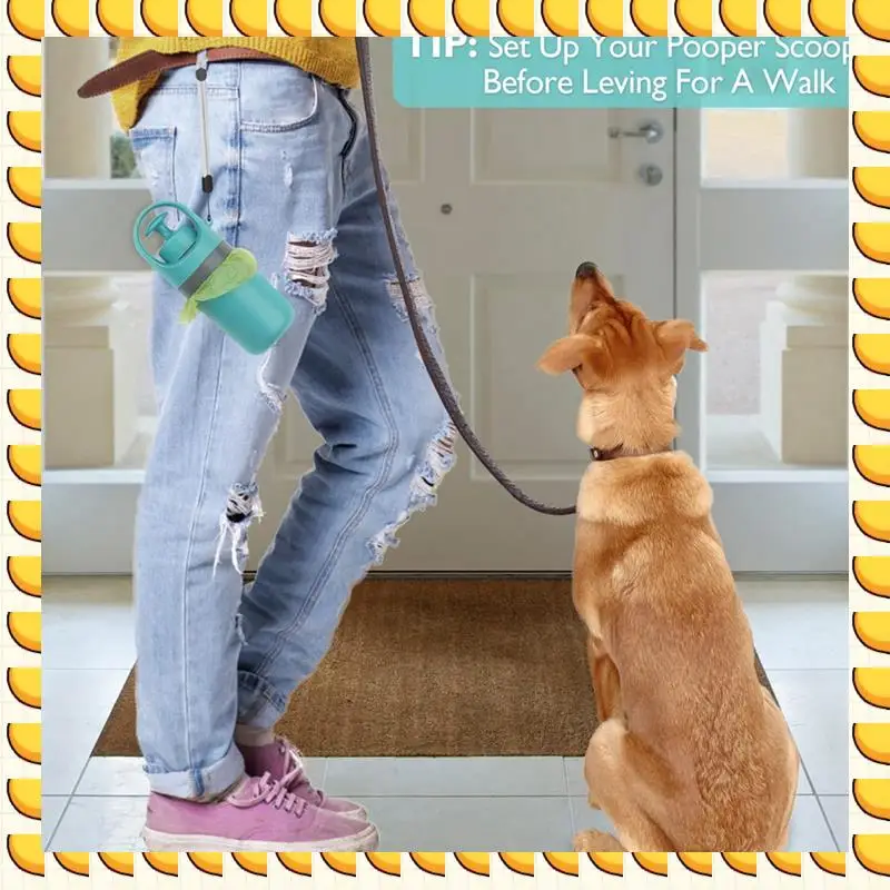 

BAAU 1 Piece Portable Dog Poop Scooper Convenient Pet Waste Cleaner For Dog Walkers, Comes With 1 Roll Of Trash Bags