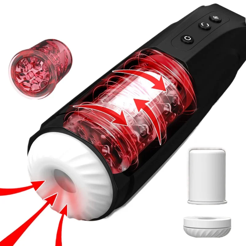 Rotating Vagina Masturbator Cup Automatic Silicone Sex Toy for Men Adults Blowjob Adult Supplies