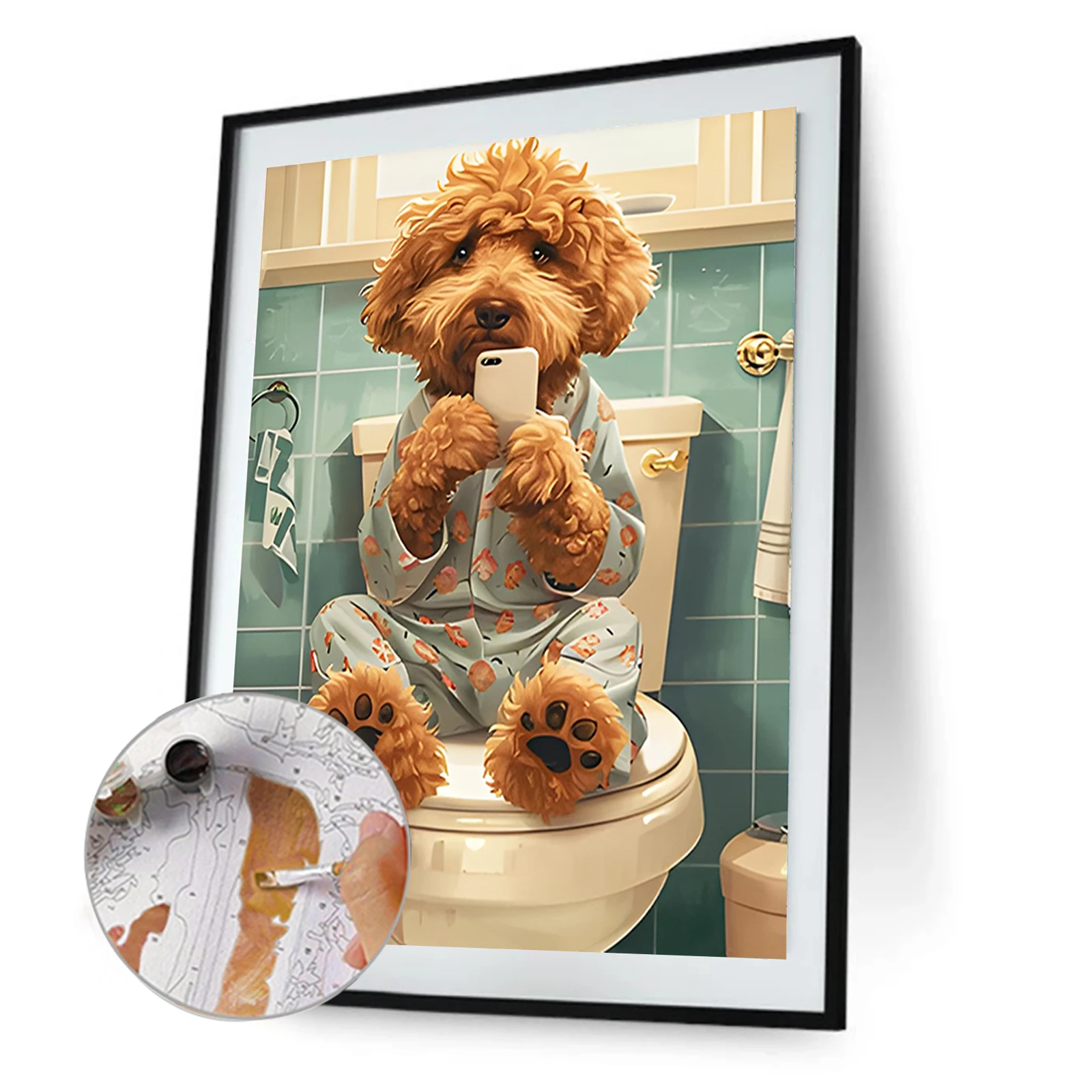 DIY Animal Oil Painting Kit on Canvas 40x50cm Without Frame Paint by Numbers Kits Drawing Paintwork for Adults Wall Home Decor