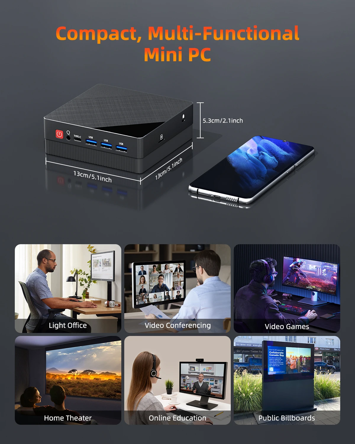 ZXIPC Ryzen 3 4300U New Mini PC Windows 11 Pro 32GB 1TB DDR4  WIFI6 BT5.2 Dual Channel Desktop PC for Office Gaming