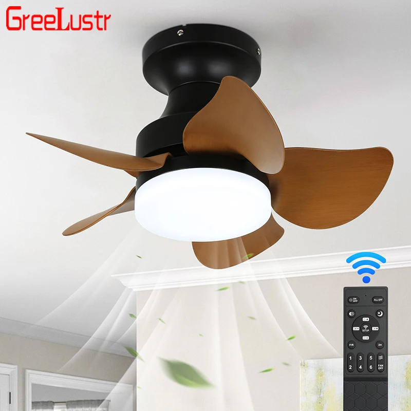 

Ceiling Fan Lamps With Remote Control Acrylic Fan Light Fixtures Acrylic Six Wind Speeds Led Chandelier for Home Bedroom Dining