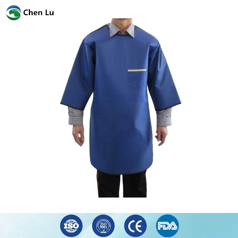 

X-ray protective 0.35/0.5mmpb super soft long sleeved lead coat hospital/laboratory nuclear radiation protection lead clothes