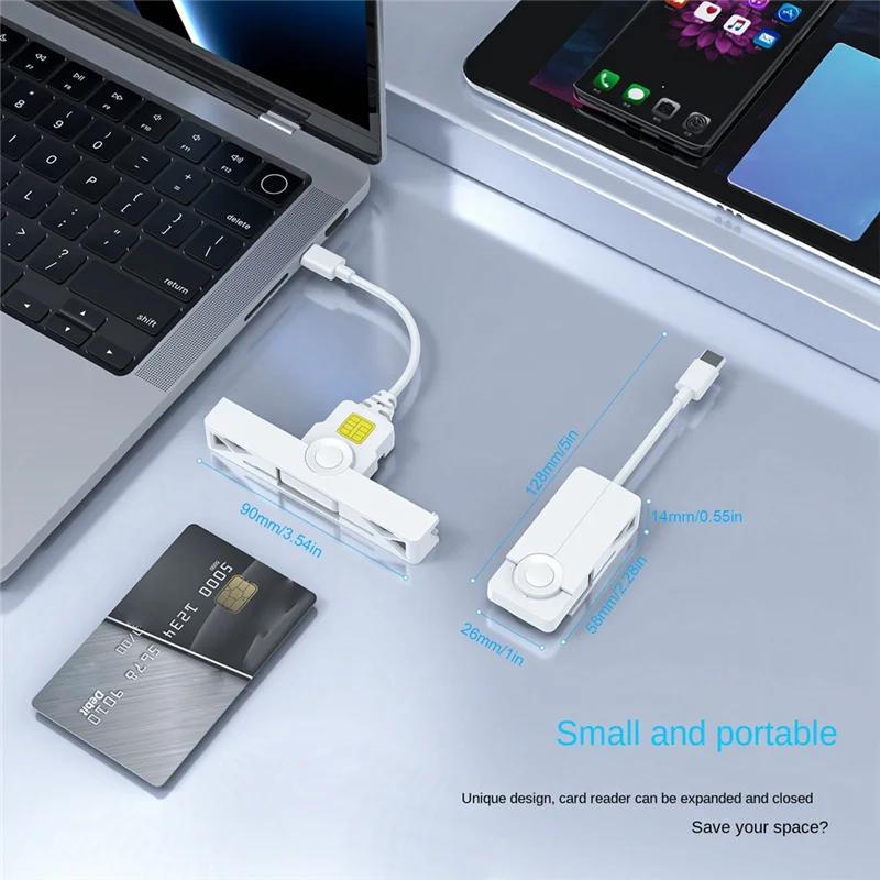 

T82C Hot Sale-Smart Card Reader USB ATM Smart Card Reader Universal SIM Card Reader USB-CCID ISO Connector For Windows Linux USB