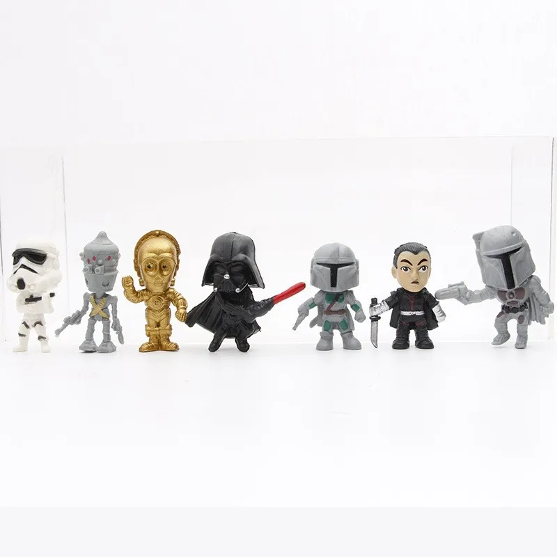 Star Wars 14Pcs/Set The Force Awakens Yoda Master Robot Clone Troopers Cute Action Figure Mini Model Anime Hobby Toys Kids Gift