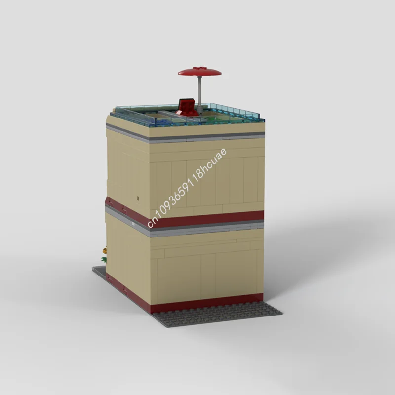 642 Uds. MOC Modular Hotel modelo de bloques de construcción arquitectura DIY juguete Idea educación ladrillo regalos de navidad niños cumpleaños