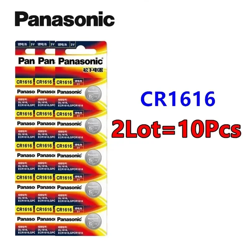 10 peças originais panasonic cr2032 cr2025 cr2016 cr1632 cr1616 cr1620 cr2450 cr2430 bateria de lítio cr2032 bateria cr 2032