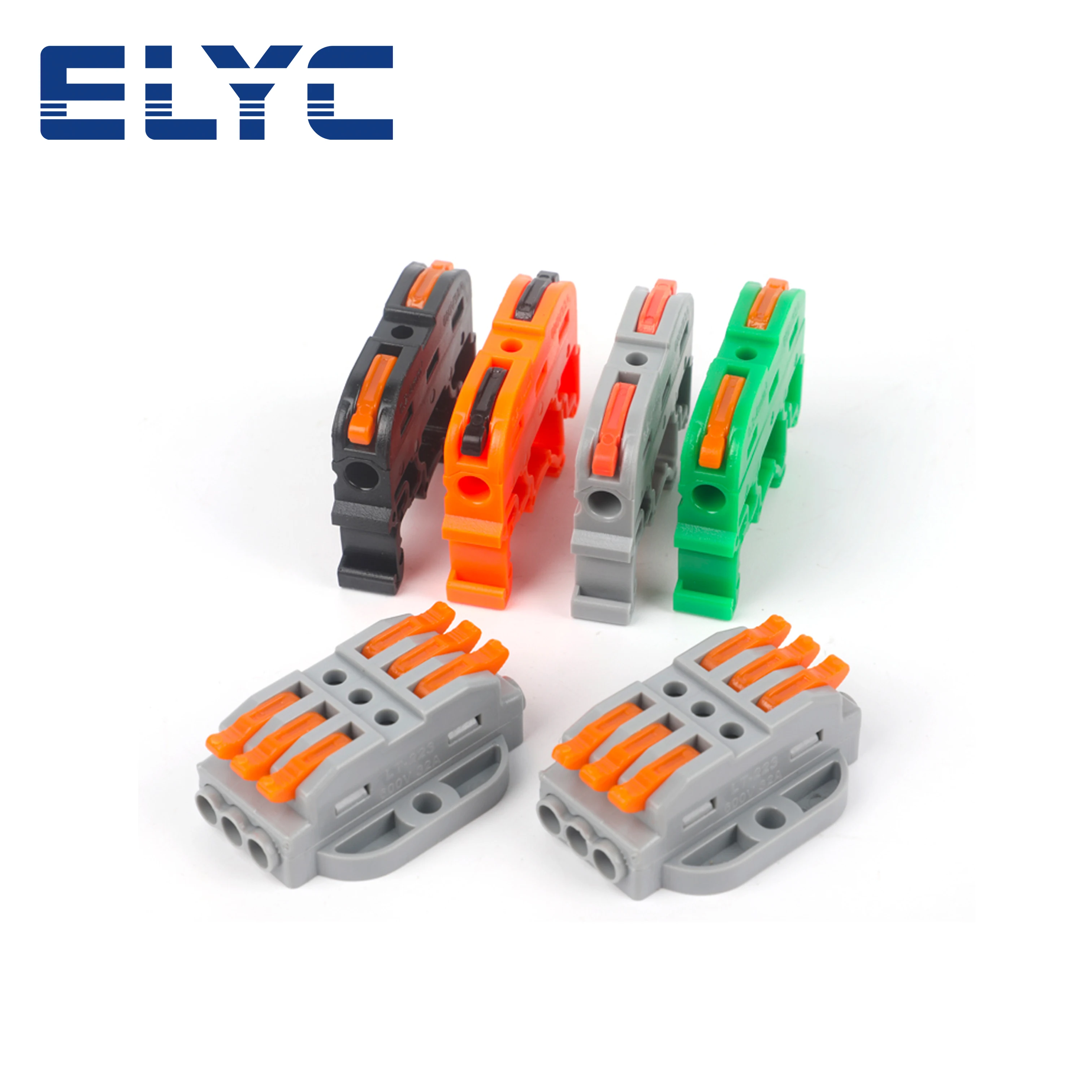 10PCS 0.5-4MM2 PCT 211 PCT-223 2/3/5/6/8 P Din Rail Pressure fast terminals Multi-function wiring and lines fixed wire connector