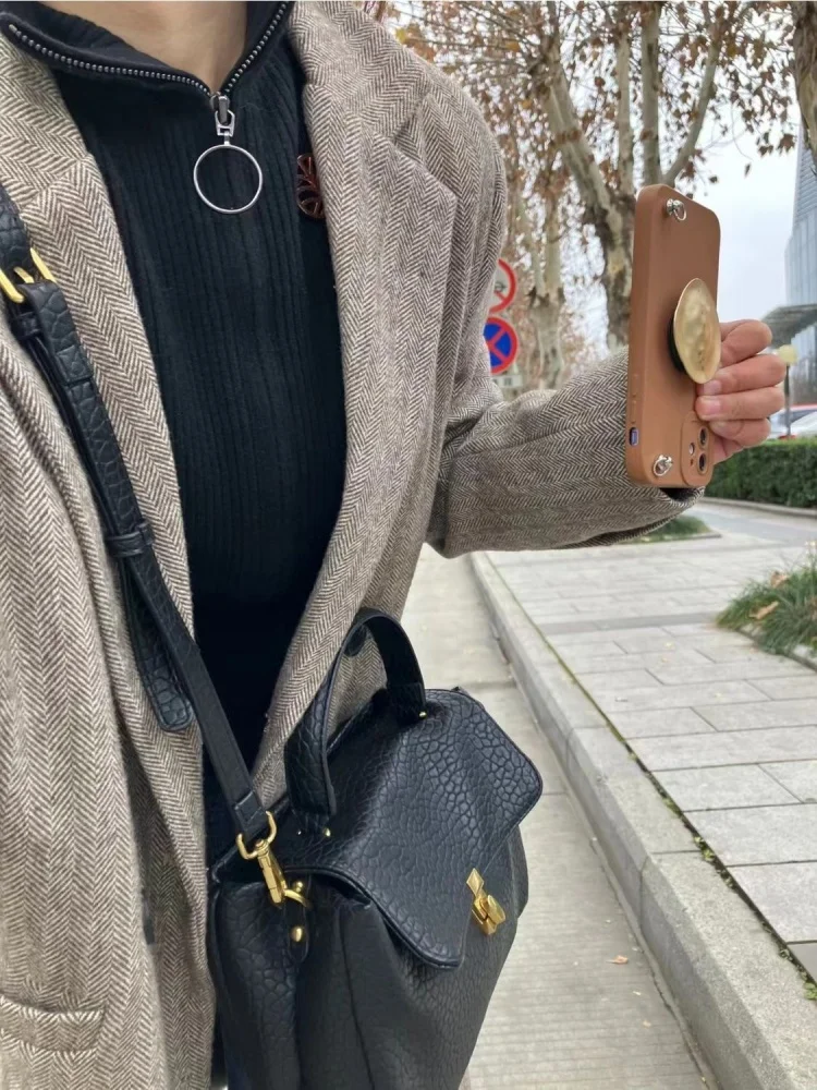 Office Lady Big Capacity Brief Commuter Shoulder Handbags Fashion Tote Underarm Bag All Match Bags