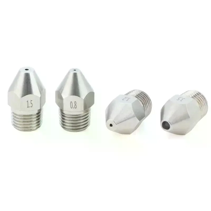 1/4 Inch Tip High Pressure Cleaning Cutting Cone Nozzle Stainless Steel 304 Diameter 12.5mm Linear 0 Degree Liquid Column Flow