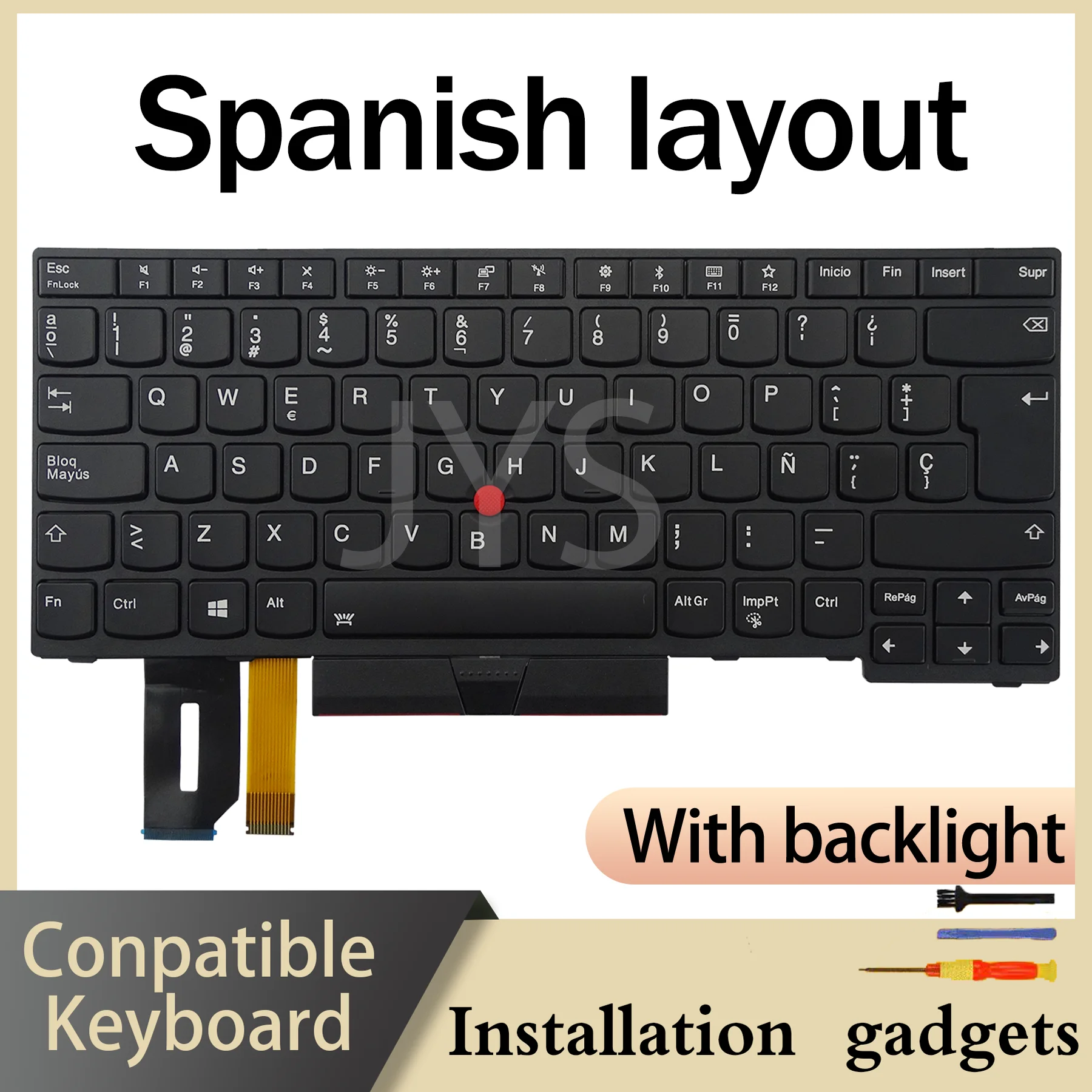 Estonian Spanish French Hebrew Hungarian Italian US for Lenovo ThinkPad E480 E490 L380 R480 T480S L490 T490 Backlit Keyboard