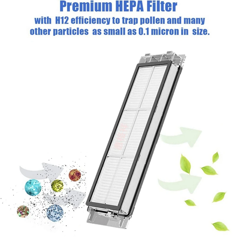 Washable Side Brush Filter For Xiaomi Mijia SDJQR01RR 1S / Roborock S50 S55 T6 T7 P50 Vacuum Cleaner Spare Parts