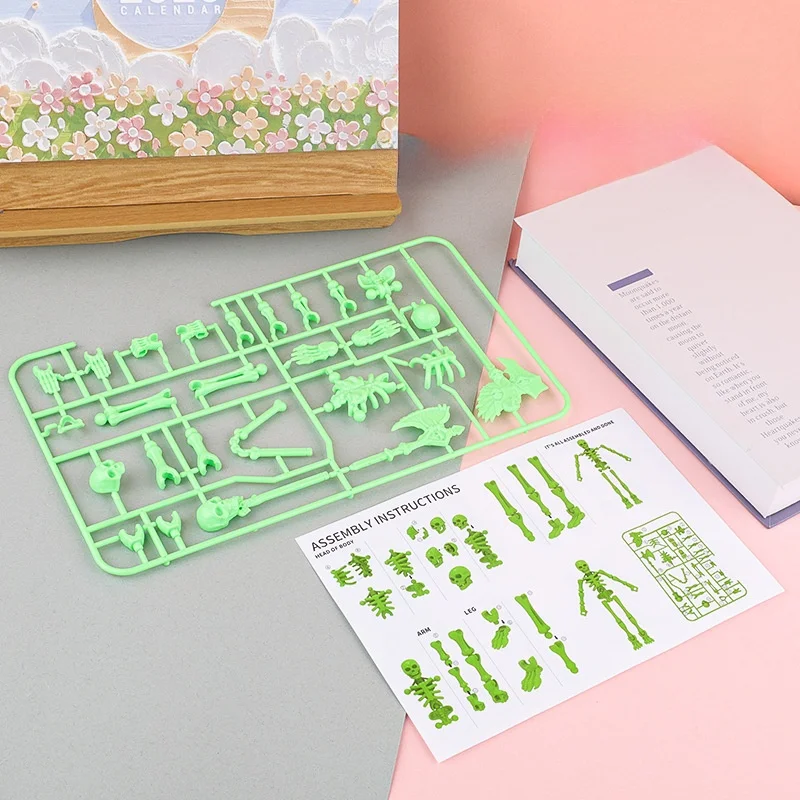 

3 шт. сборная фигурка скелета в форме человека, детские развивающие строительные блоки «сделай сам», игрушка, подарок на Хэллоуин, фигурка