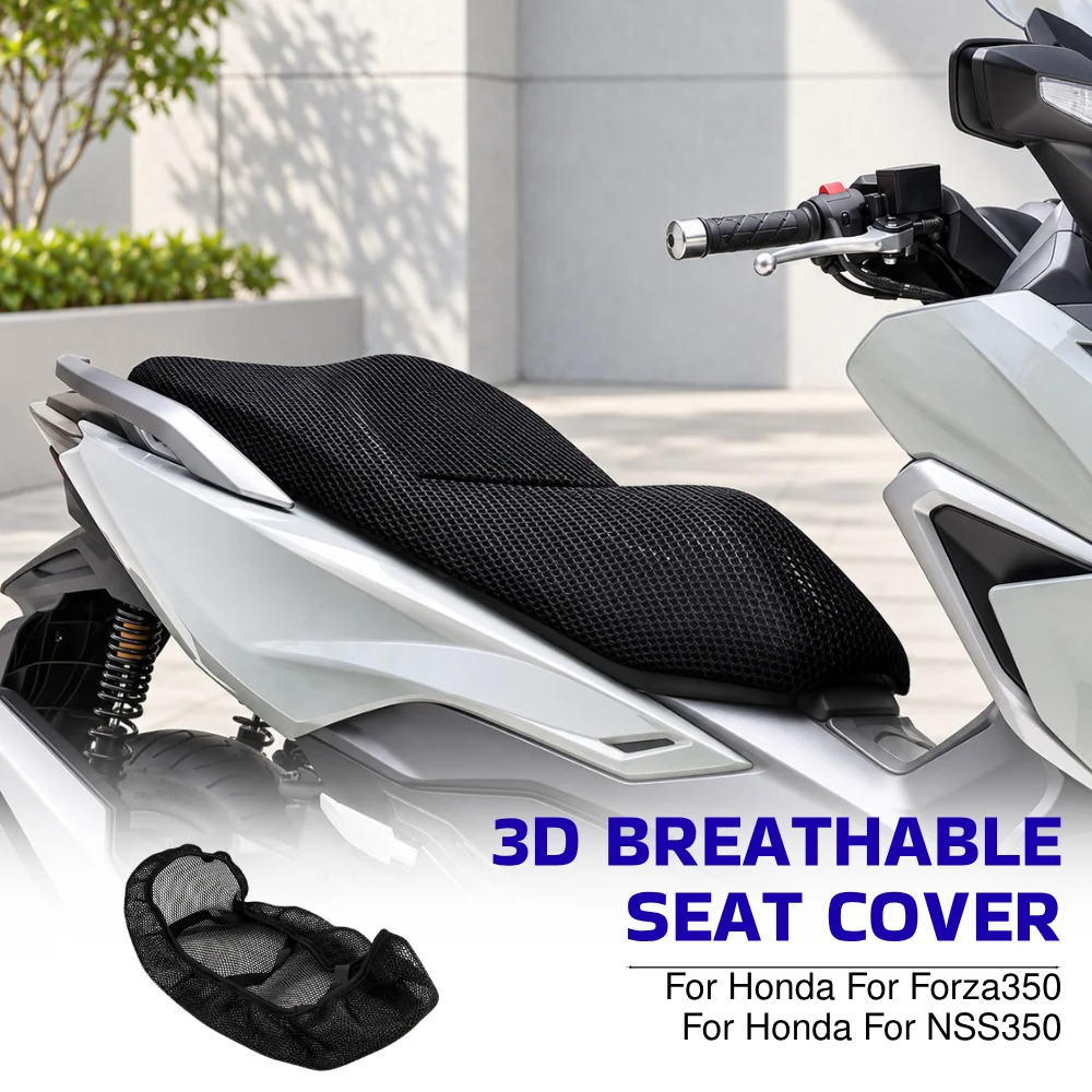 Motorcycle 3D Mesh Seat Cover For Honda For Forza350 For NSS350 Breathable Seat Cushion with Anti Slip Mesh Anti UV Net Pad
