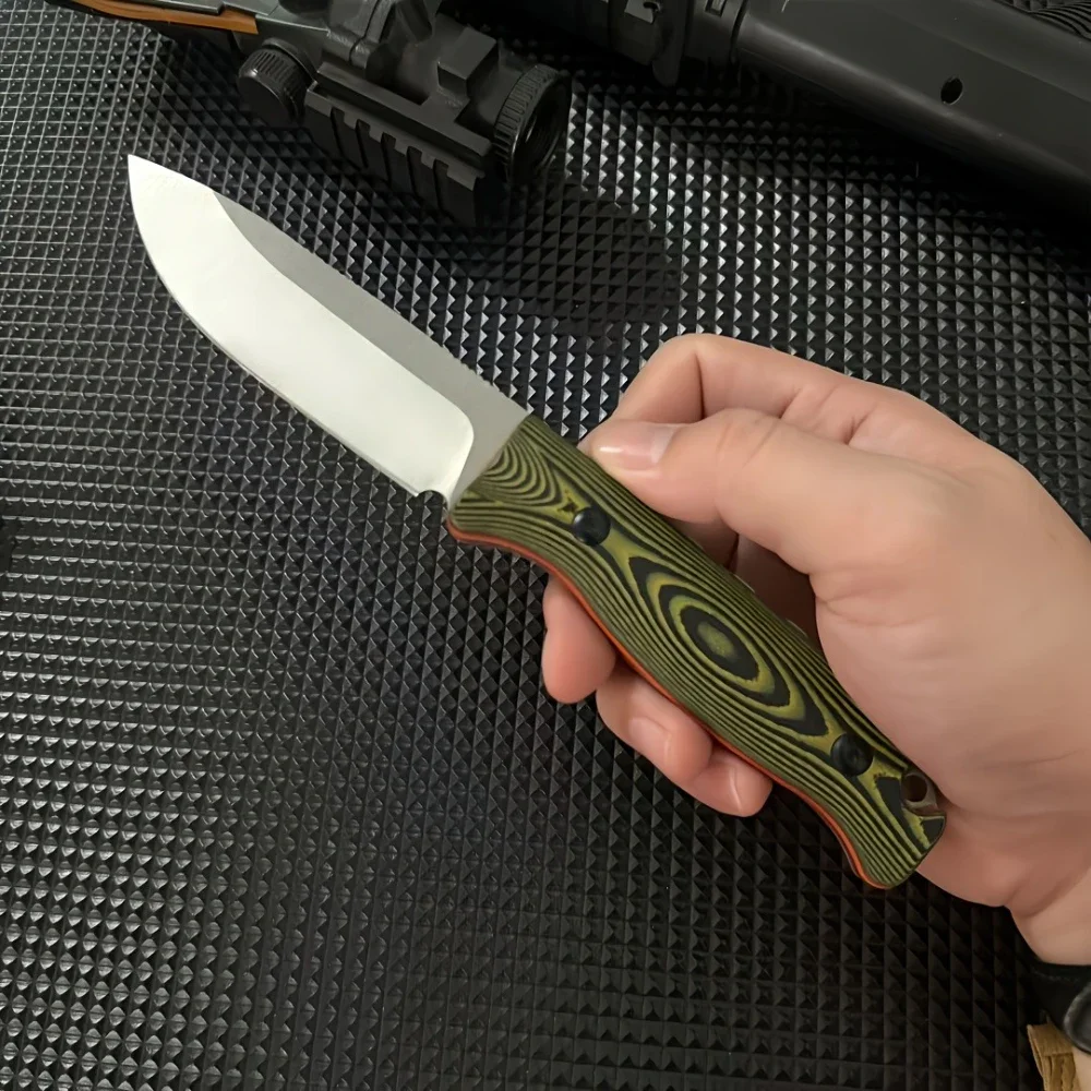 15002-2 Multi-function Fixed Knife G10 Tactical Straight Knife - Portable Tool for Outdoor Survival, Camping & Self-Defense