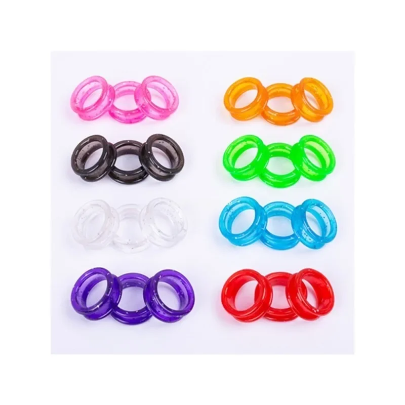 10pcs Soft Silicone Finger Rings Grips Inserts Barber Hairdressing Scissors Accessories Hair Shears Finger Inserts Protector