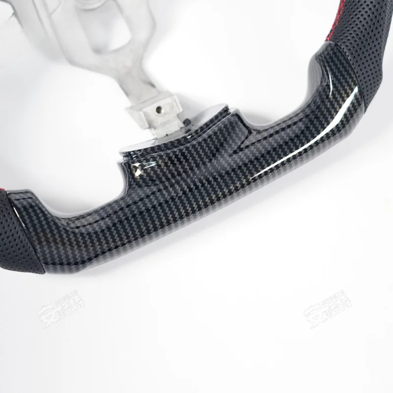 For Chevrolet Corvette C6 (2007-2013) Mahogany to Carbon Fiber Texture Sport Steering Wheel (Modification Upgrade Part)
