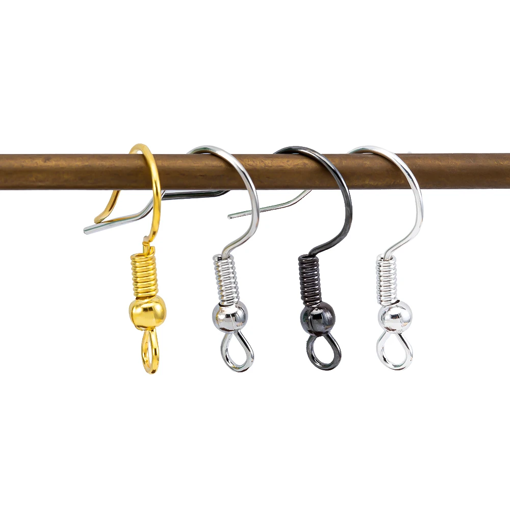 

100pcs Hypoallergenic Metal Earring Hook Blank Earwire Clasp Earring Setting for Jewelry Making DIY Findings Supplies