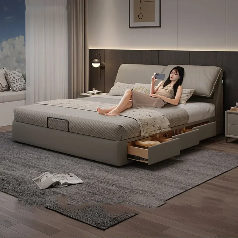 

Wooden Floor Bed Double Queen Luxury Full Japanese Space Saving Sun Soft Sleeping Bed Fashion Cama Solteiro Modern Furniture