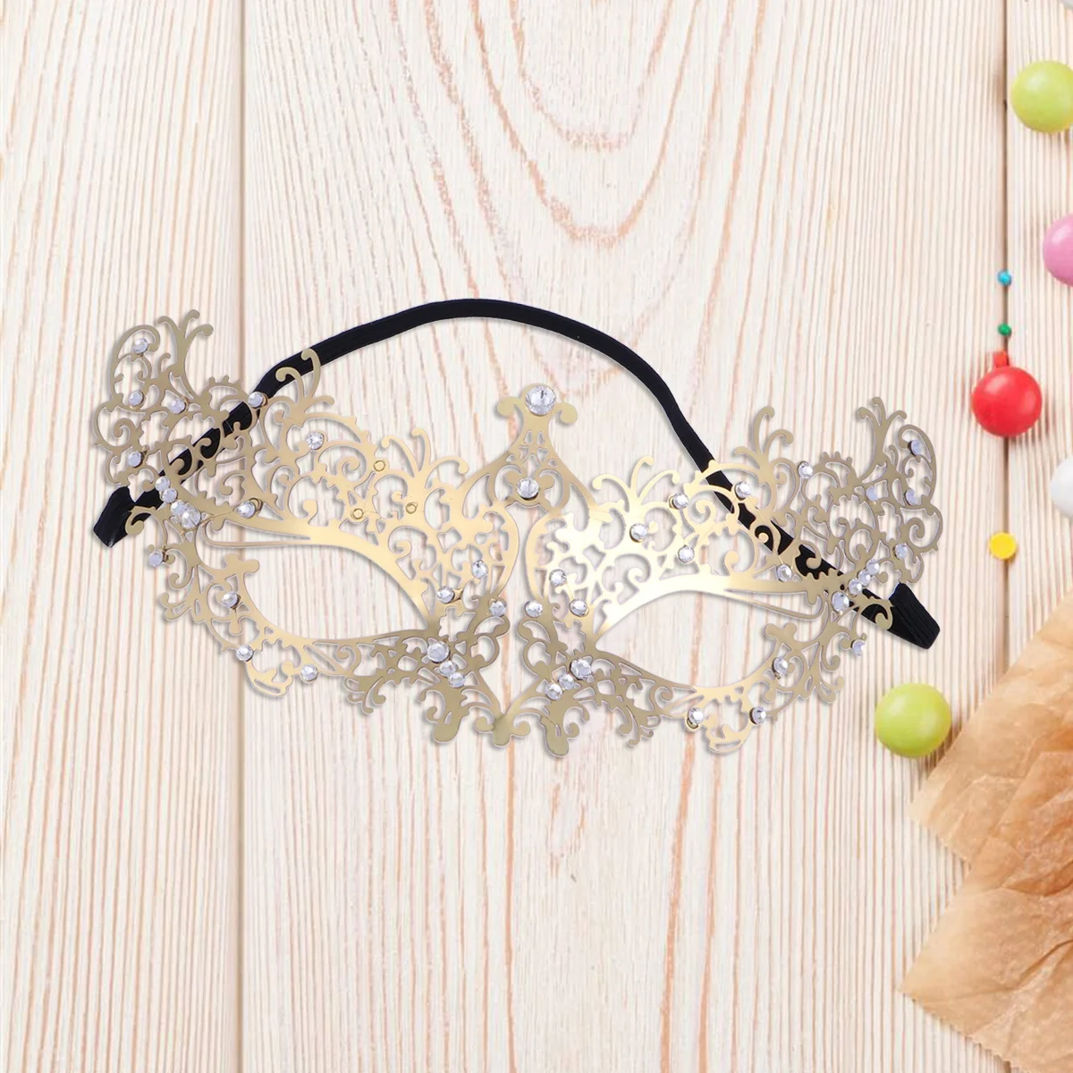 

Sensual Half Face Masks Lightweight Comfort Rhinestone Masquerade Party Carnival Cosplay Metal Elegant Mysterious Photo Prop