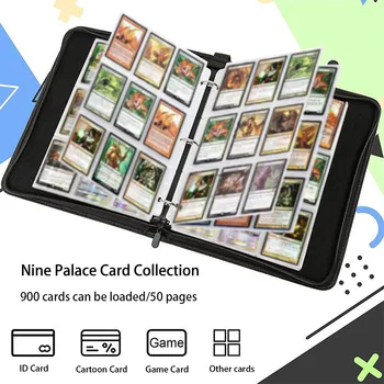 400-900pcs Digital Monster Card Album 4/9 Pocket Zipper Cards Binder Book Folder Digimon Adventure Cartoon Games Card Collection