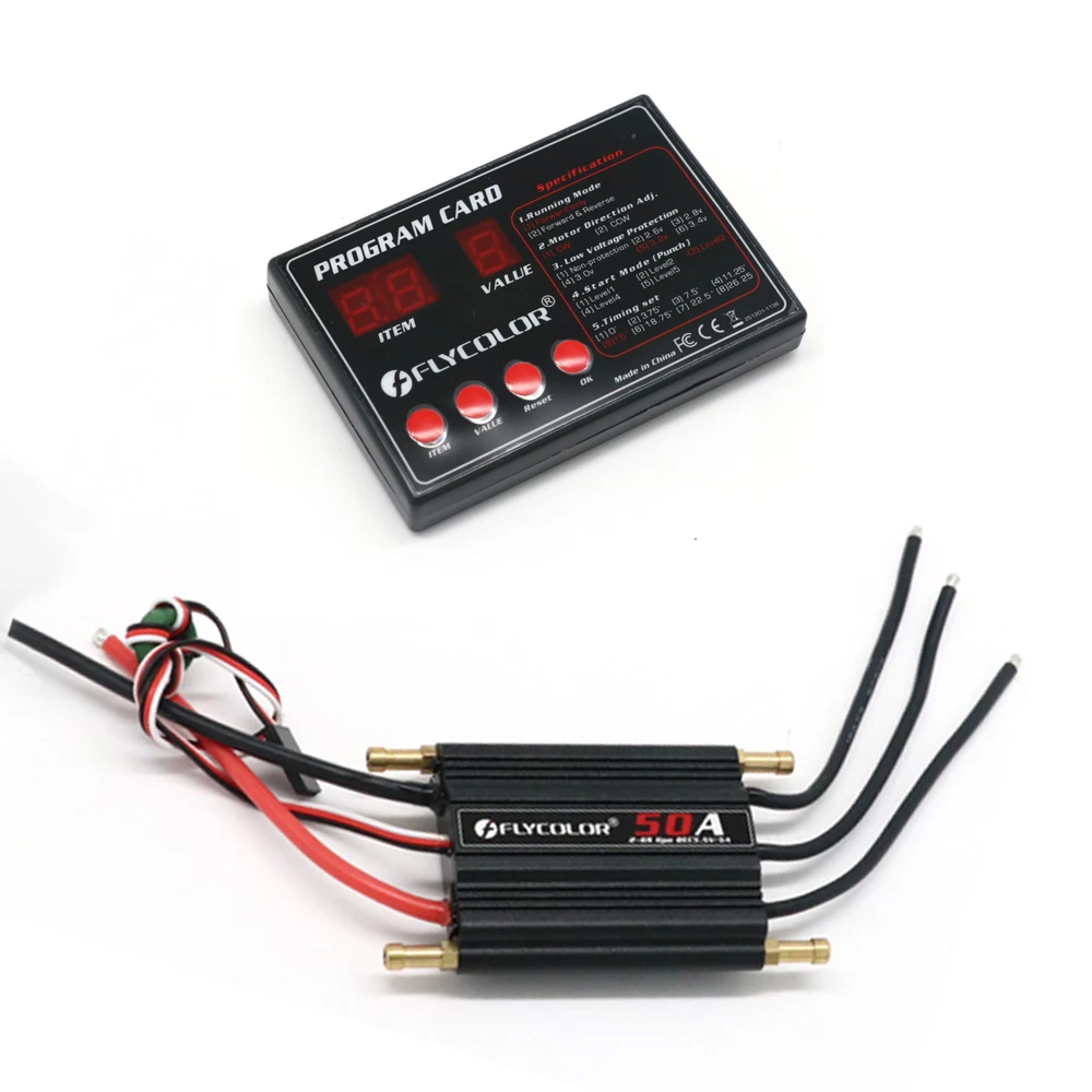 Flycolor Brushless Water proof ESC Speed Controller 50/70/90/120/150A  Support 2-6S Lipo BEC 5.5V/5A for RC Boat