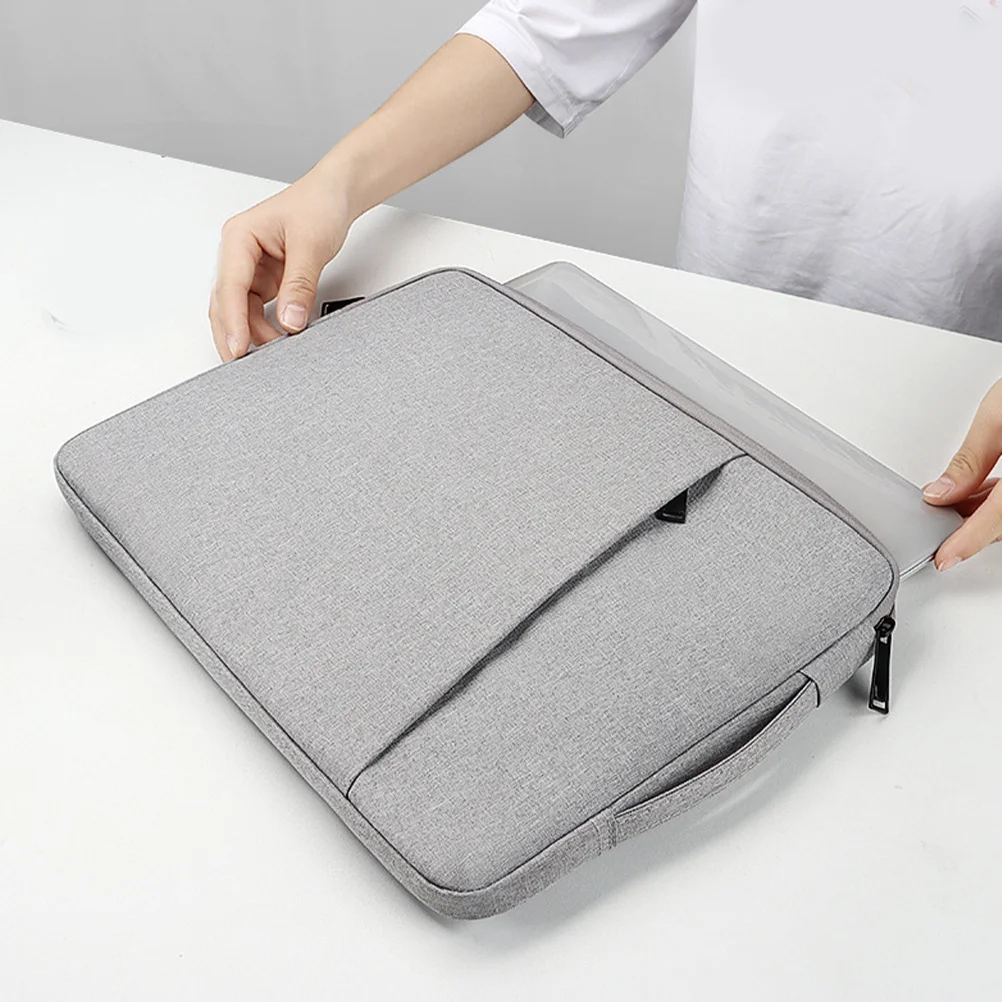 

HOMSFOU 14 Inch Laptop Sleeve Slim Lightweight Fleece Lined Case with Front Pockets for Travel Daily Use