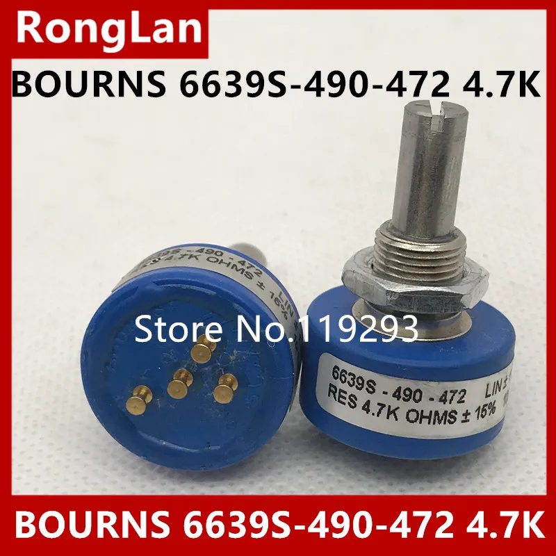 [BELLA]Brand new US BOURNS 6639S-490-472 4.7K conductive plastic potentiometer with tap on spot