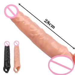 Penis Sleeve Penise Enlargement Extender Condoms Small Cock Increase Extension Nozzles Goods For Adults 18 Sex Toys For Men