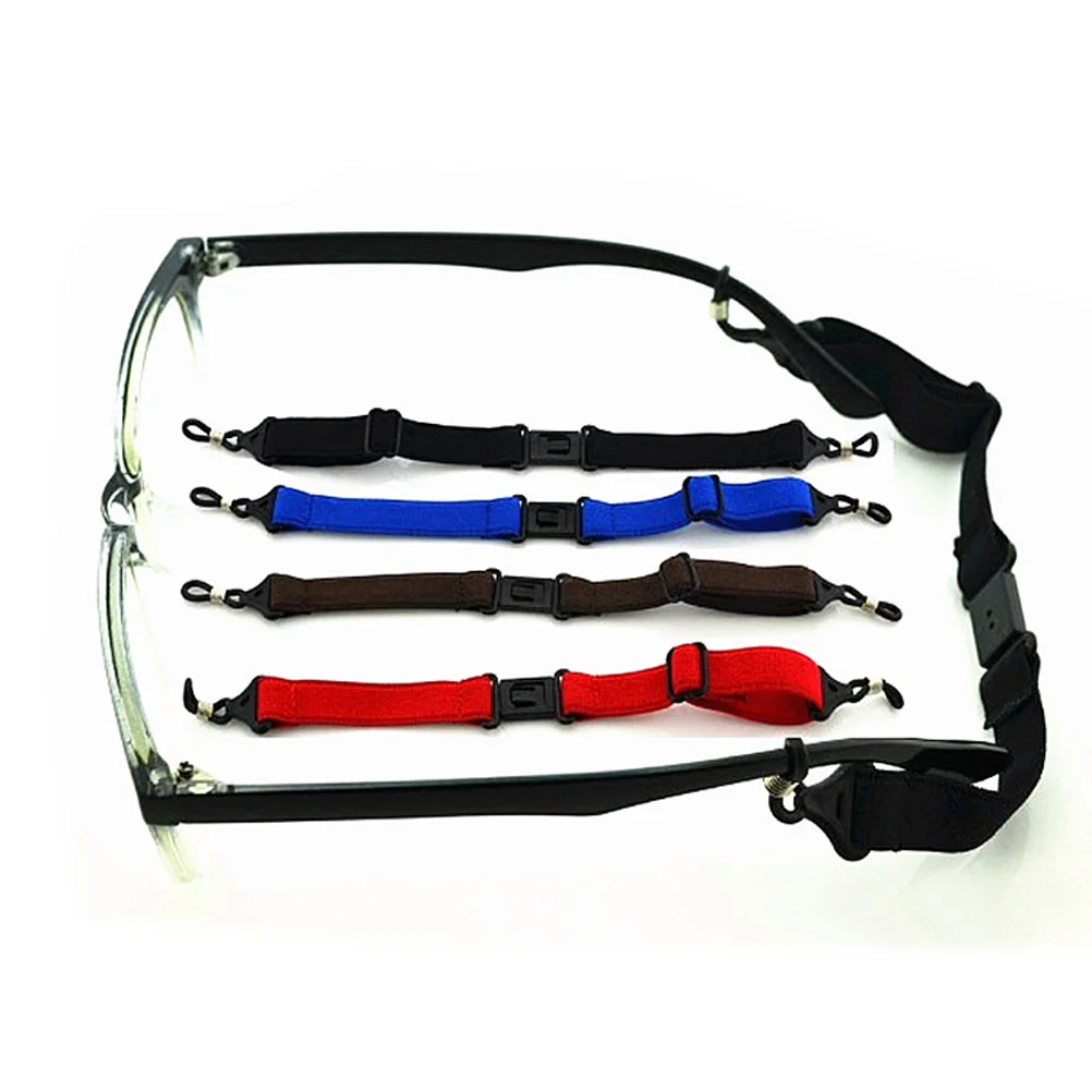 

4Pcs Adjustable Glasses Strap Anti-Slip Eyewear Cord for Outdoor Indoor Activities Universal Fit Sports Reading Sunglasses