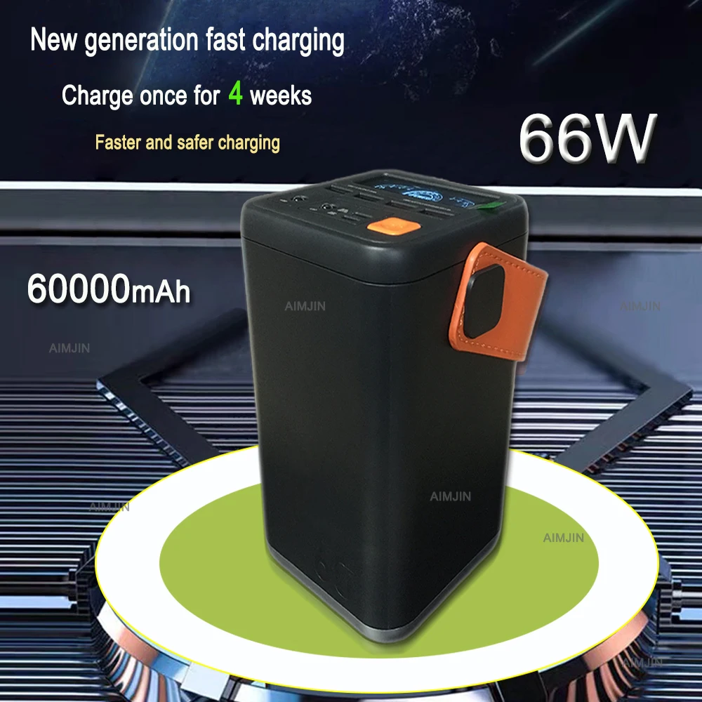 60000mAh Super Large Capacity Power Bank, Mobile Phone, Tablet, Outdoor Camping Emergency Mobile Power Supply 220V