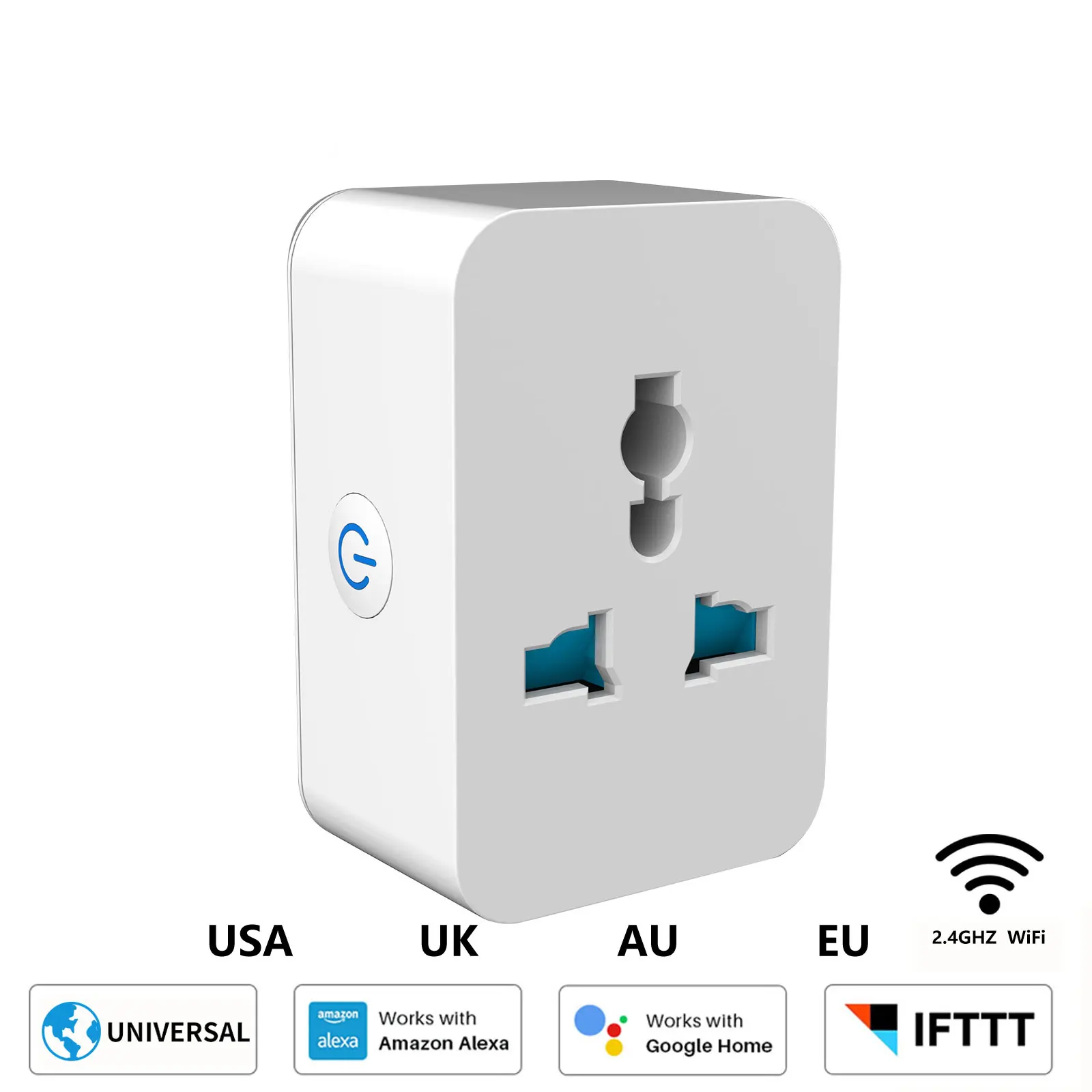 

Tuya wifi smart socket timing multi-function wireless switch bluetooth universal plug converter voice control pass