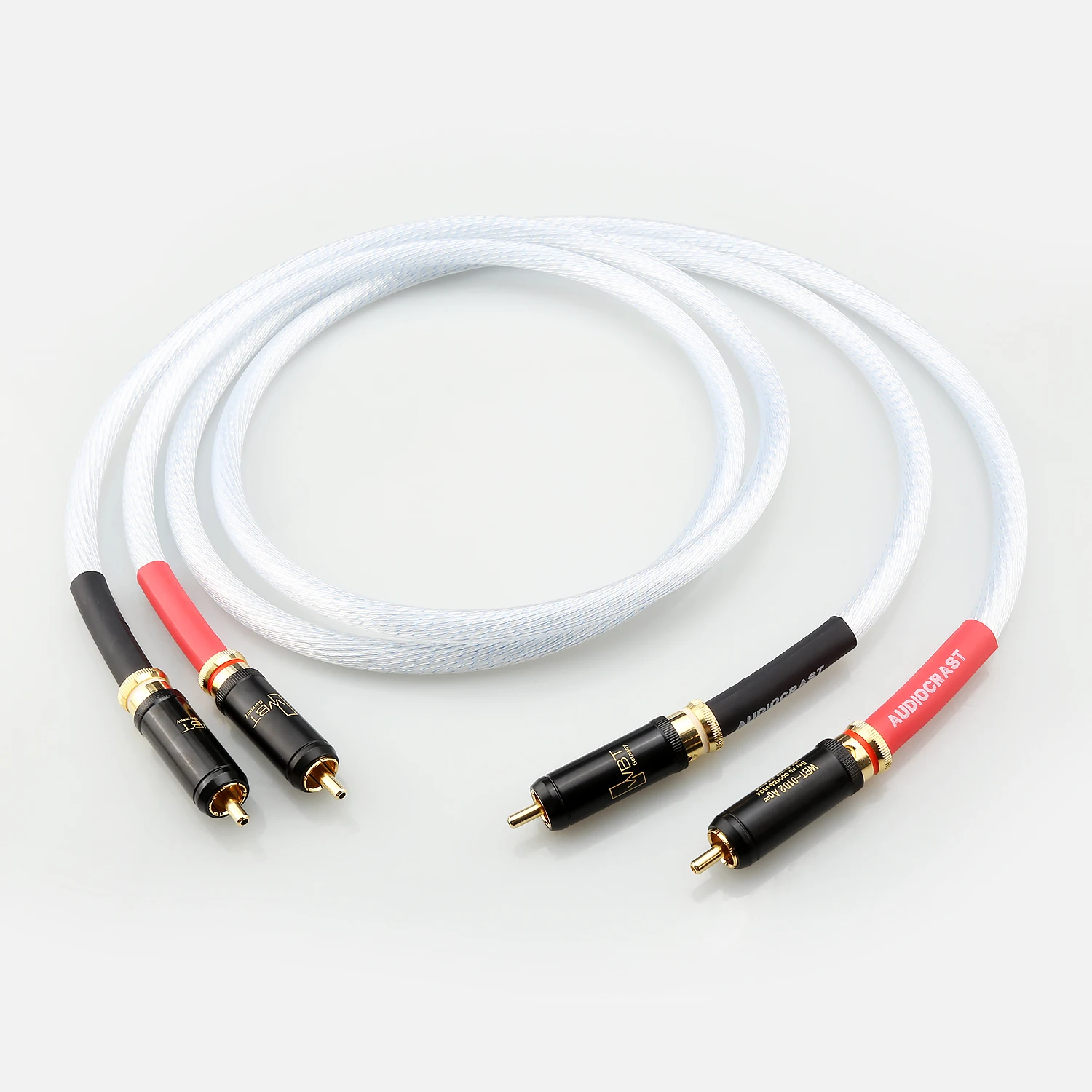 12 Core OCC Silver Plated Stereo RCA Interconnect Cable Pair Male to Male Soldered Shielded for Amplifier DAC CD Phono