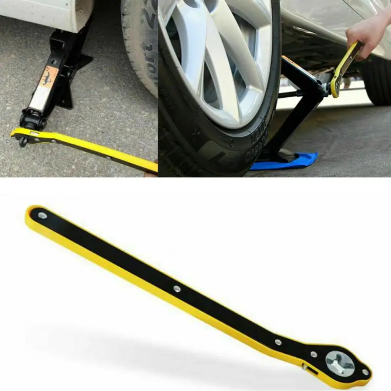 

Car Labor-saving Jack Ratchet Wrench Scissor Jack Garage Tire Wheel Lug Wrench Handle Labor-saving Wrench Car Repair Tool