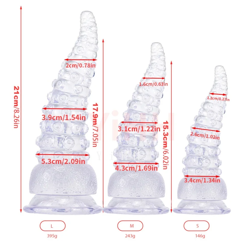 Pink anal plug Jelly dildo Vaginal plug Anal beads Prostate massage big butt plug sex toys for men women Female Masturbator view 2