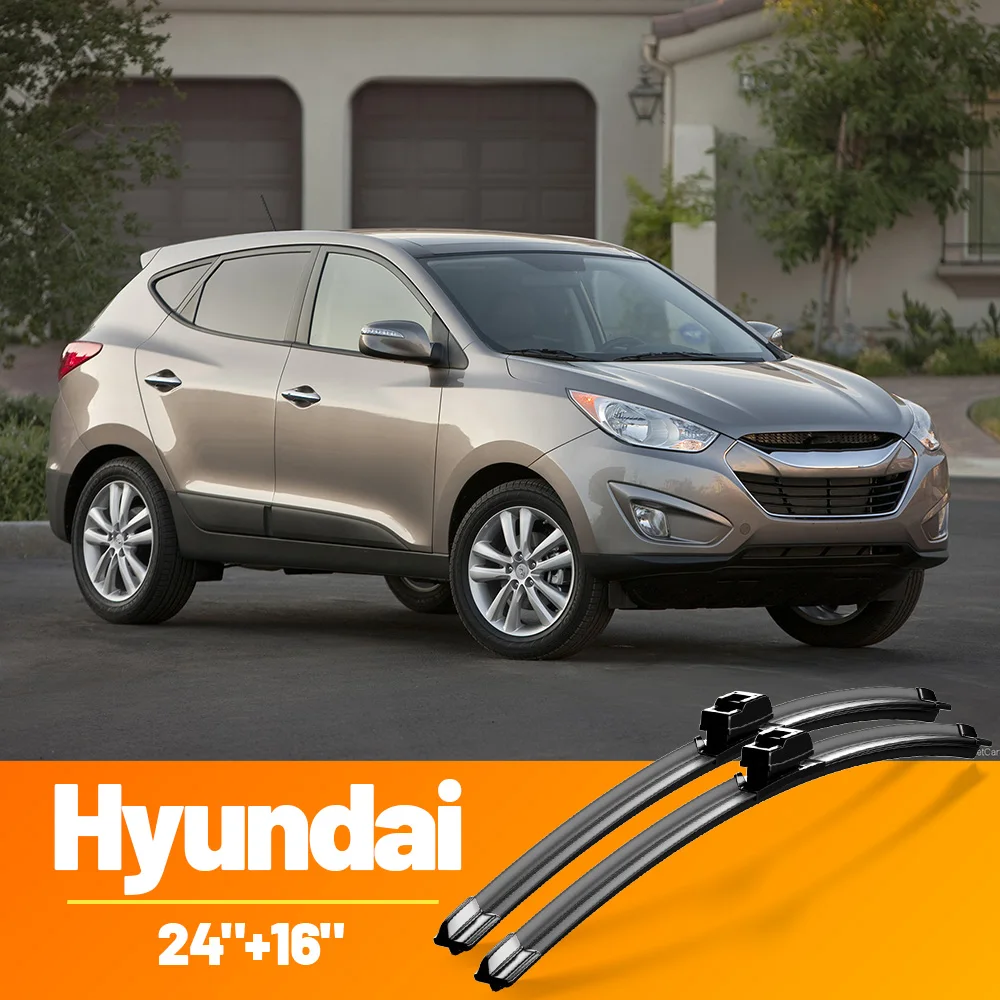 

For Hyundai Tucson Solaris I20 IX35 IX25 Creta Accent Verna Front Windshield Wiper 24"+16" Blades Windscreen Window Accessories