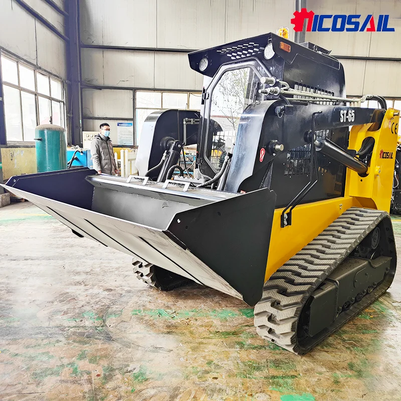 

Cheap Track Skid Steer Loader Mini Skid Steer Loader for Sale Mini Wheel Loader with Attachments 800kg