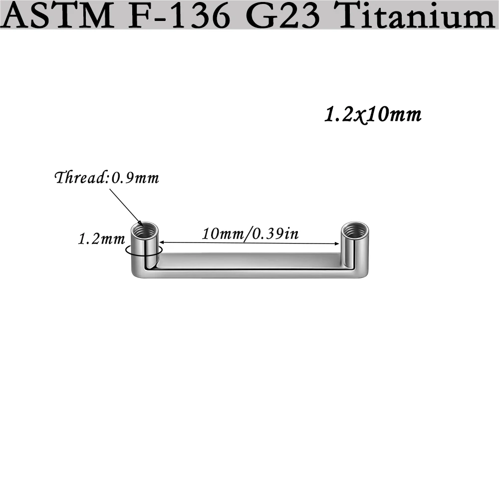 G23 Titanium Surface Piercing Double Threaded Dermal Anchor