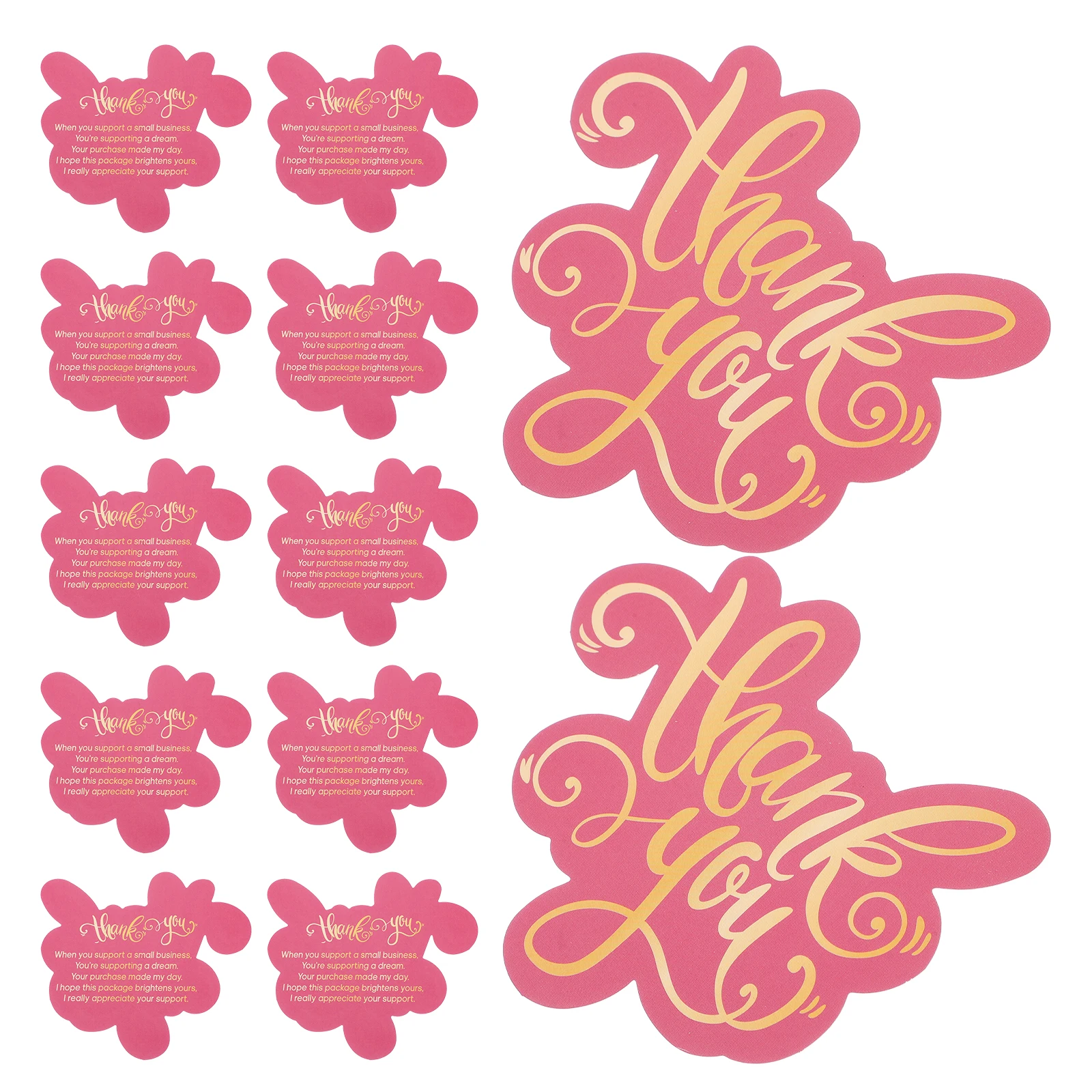 

50pcs Thank You Cards Heart Shaped Small Size Business Supplies Baby Shower Gifts Cardstock Unique Design Double Sided