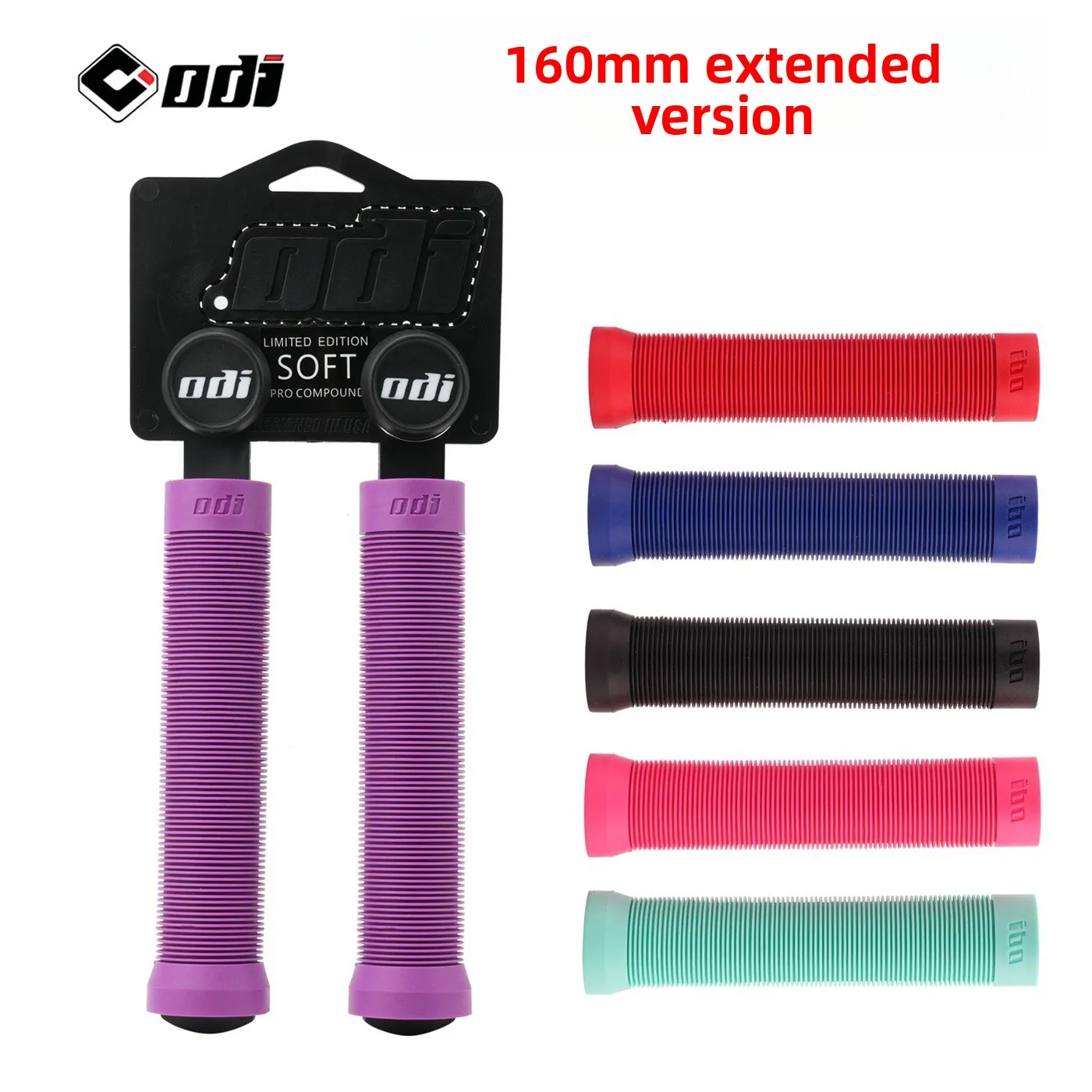 Puños de Silicona ODI BMX de 160 mm para Bicicleta de Montaña, Puños para DJ Street Car, Dead Fly, Off-Road, XC/AM