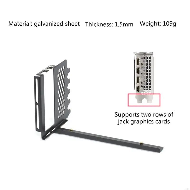แนวตั้ง GPU Mount Bracket ผู้ถือกราฟิกการ์ด, การ์ด VGA สนับสนุนโลหะ Rack สําหรับกรณีคอมพิวเตอร์ DIY