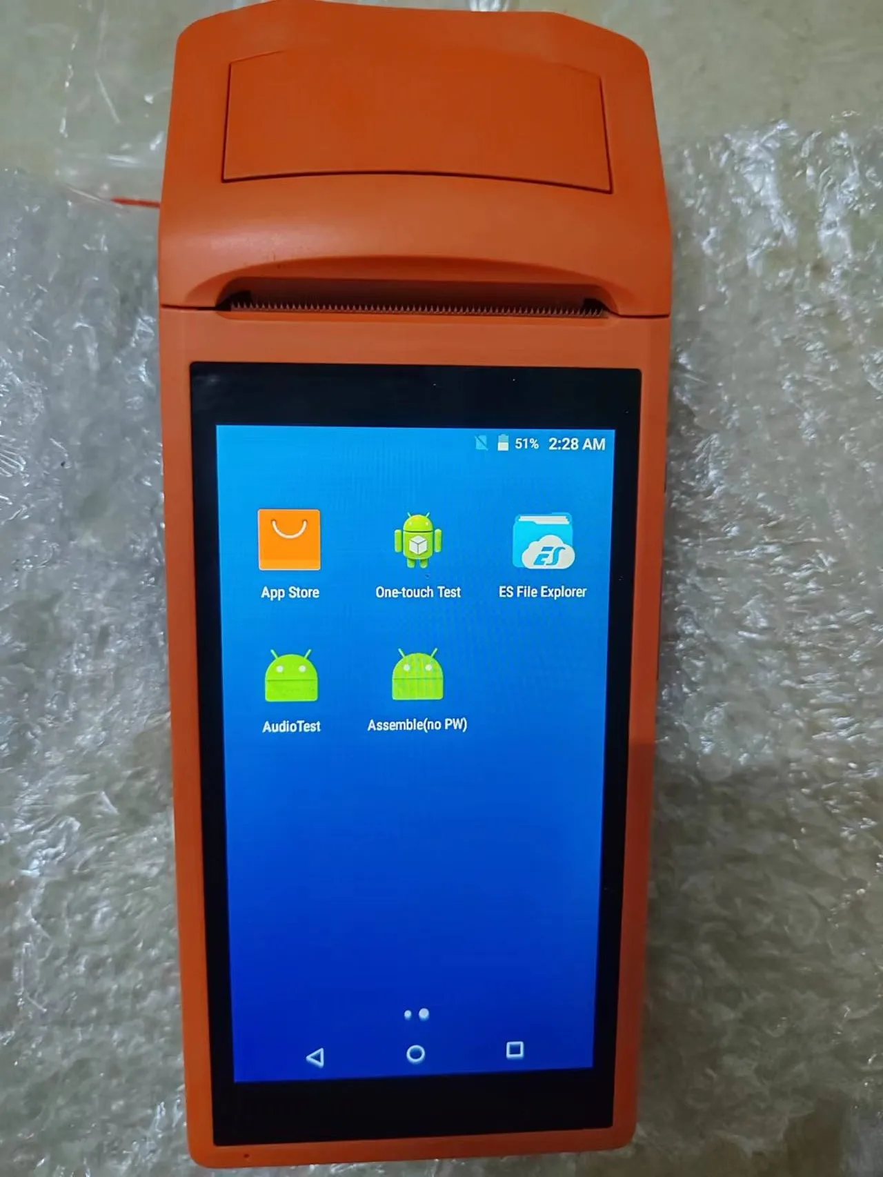 Imagem -02 - Usado Terminal Portátil Portátil Pos com Impressora v1 Android 5.1 Wcdma 3g 512 Mais Ram Versão Aberta Barato Pedidos On-line