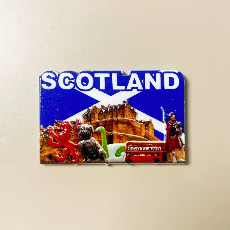 

3D Resin Scotland Fridge Magnets - Cute & Strong Decorative Magnets for Fridge, Refrigerator & Room Decor