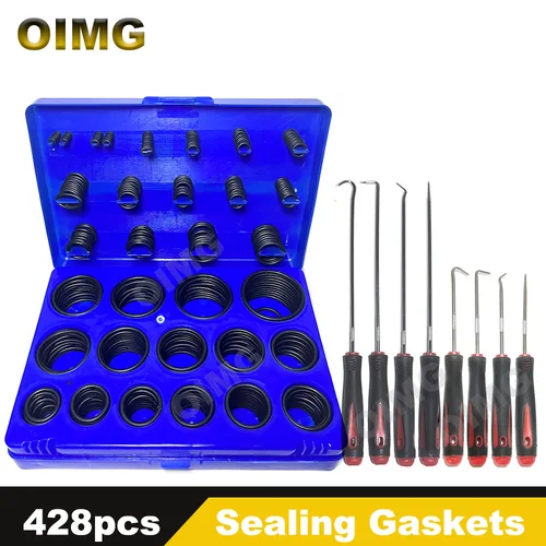 Juego de juntas tóricas de goma de nitrilo para grifo hidráulico automotriz, arandela a presión de plomería, juntas tóricas, accesorios para automóvil, 428/1020 Uds.